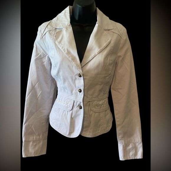 Nordstrom Jackets & Blazers - New juniors white boho jacket embroidered accents, fitted blazer size S by AZIZ